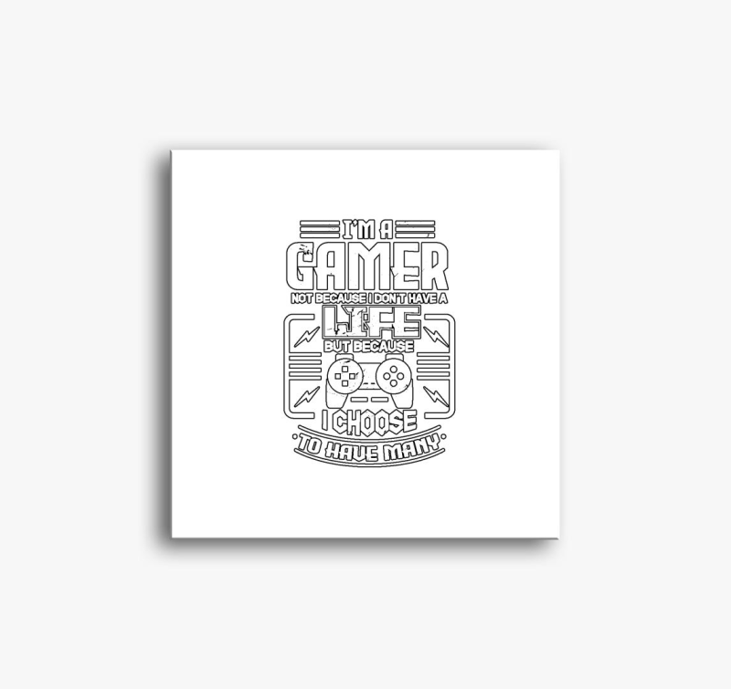 Gamer slika na platnu