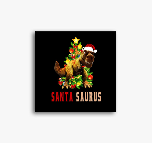 Santa Saurous slika na platnu