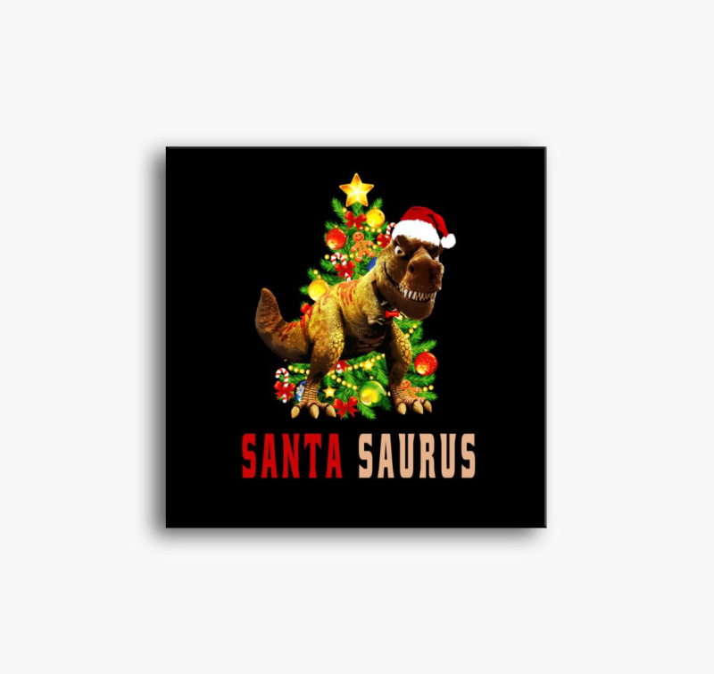 Santa Saurous slika na platnu