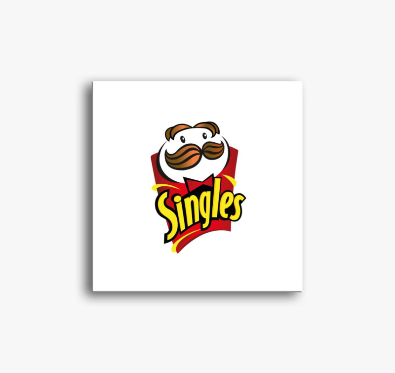 Singles, pringles meme slika na platnu