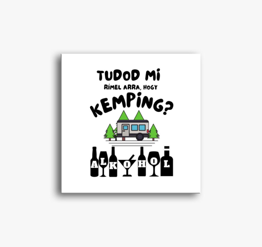 Smešno kemping slika na platnu...