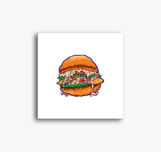 Hamburger slika na platnu