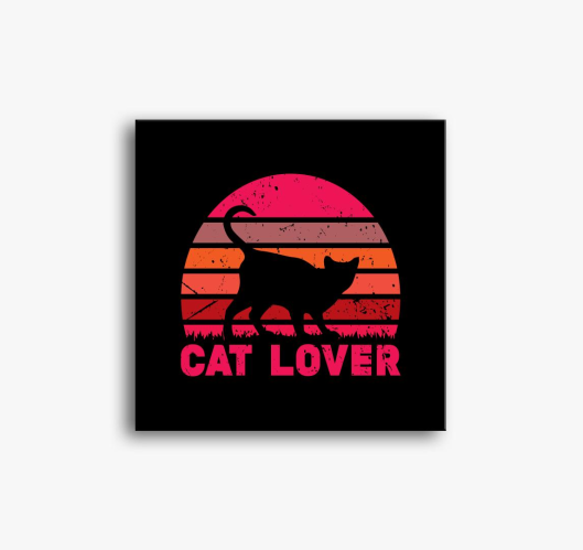 Cat lover slika na platnu