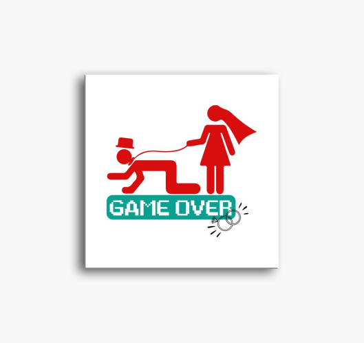 Game Over slika na platnu