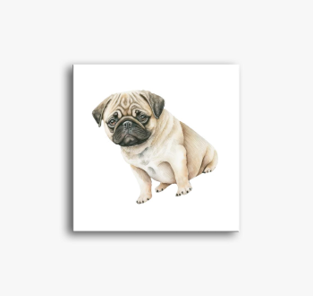 Mopsz akvarell slika