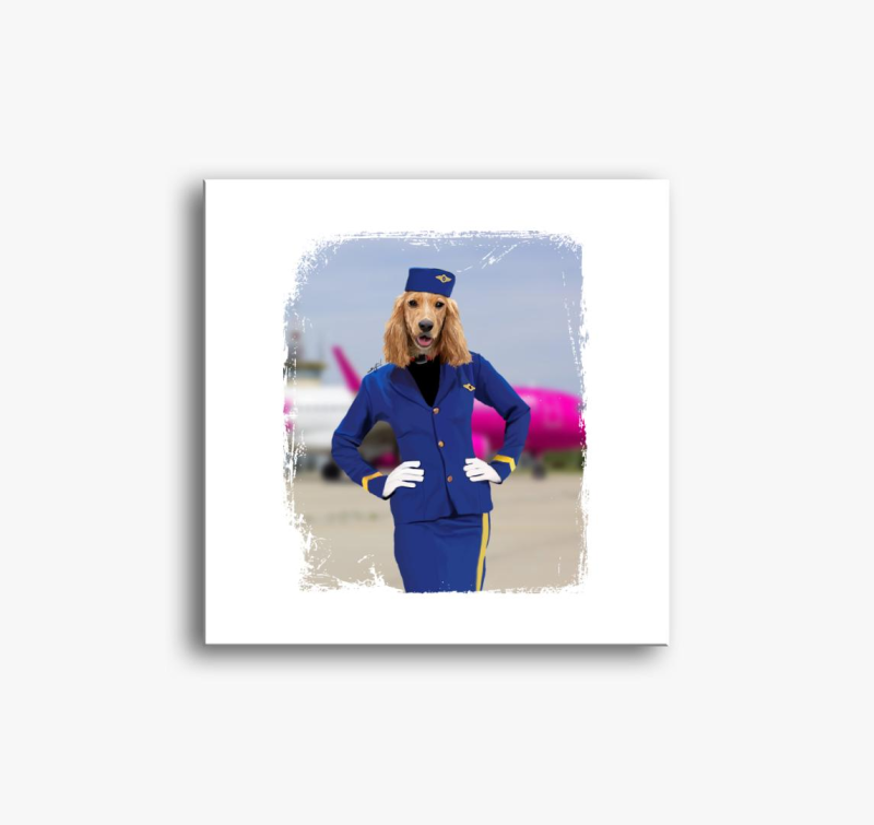 Stewardess kutya slika na platnu