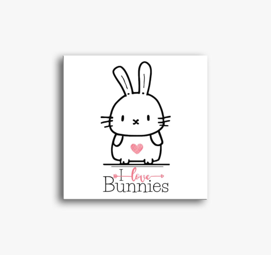 I love bunnies slika na platnu