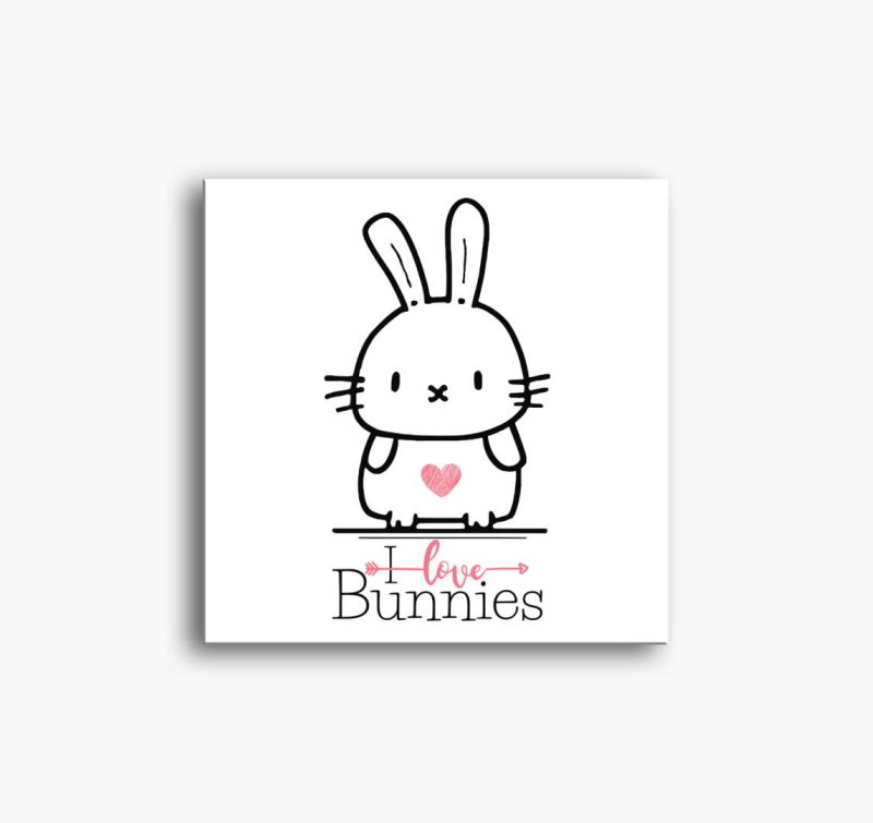 I love bunnies slika na platnu