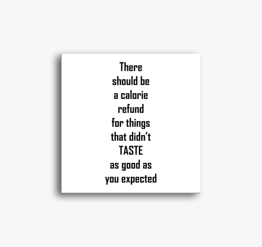 calorie refund slika na platnu