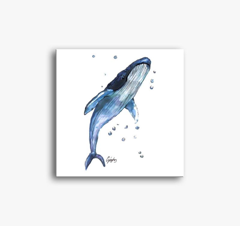 Modra slika na platnu