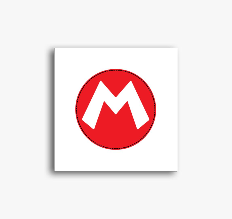 MARIO MONOGRAM - SUPER MARIO (SMR) slika na platnu
