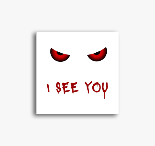 I see you (rdeča) slika na pla...