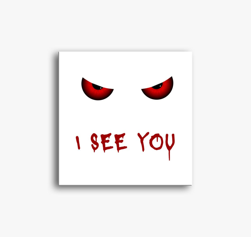 I see you (rdeča) slika na platnu