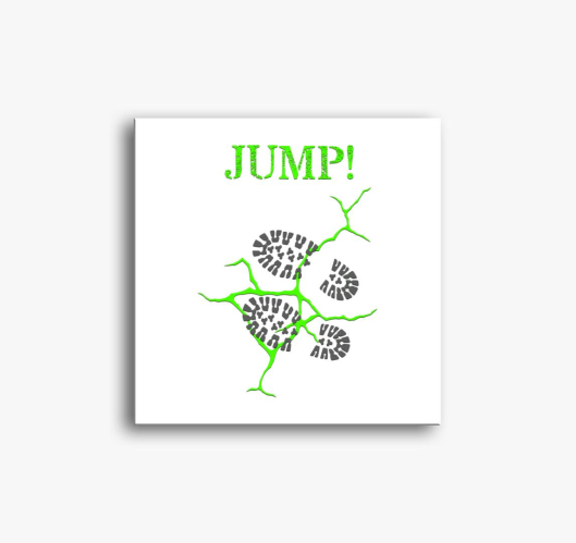 JUMP (zelena) slika na platnu