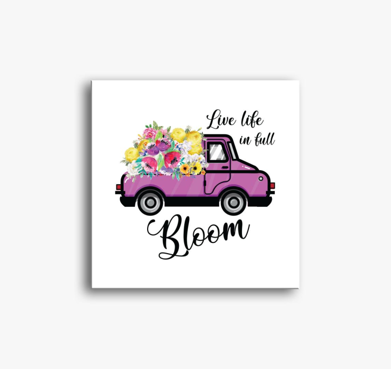 Live life in full bloom slika na platnu
