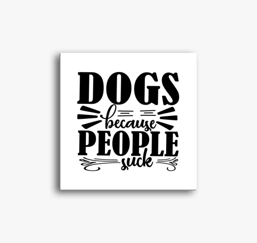 Dogs because slika na platnu
