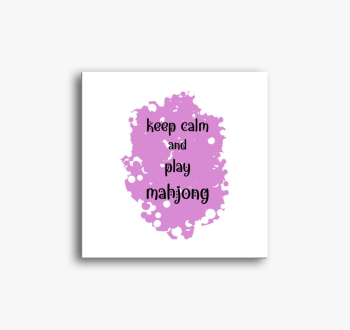 keep calm mahjong pink slika na platnu