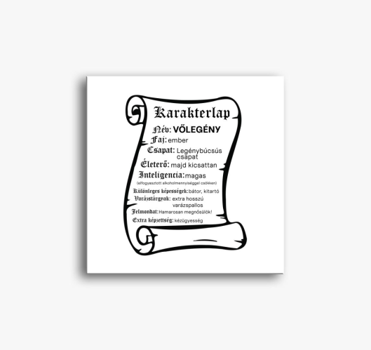 Karakterlap slika na platnu