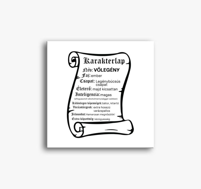 Karakterlap slika na platnu