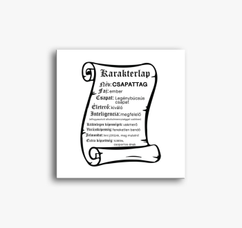 Karakterlap csapattag slika na platnu