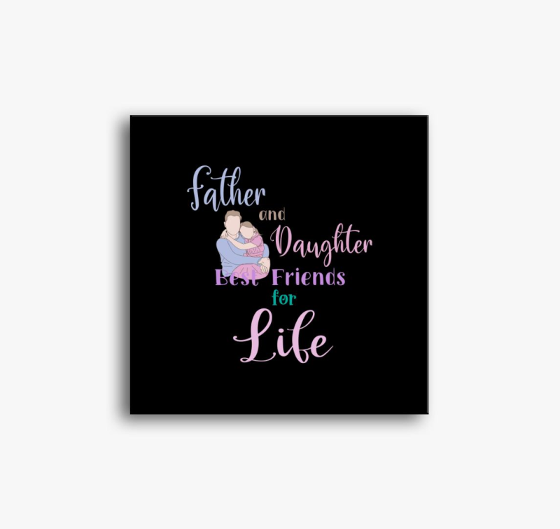 Father and daughter slika na platnu