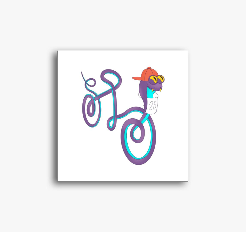 SNAKE BIKER (CRTV) slika na platnu