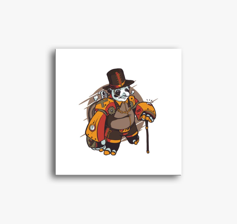 Steampunk Panda slika na platnu