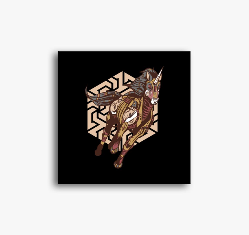Steampunk unikornis slika na platnu