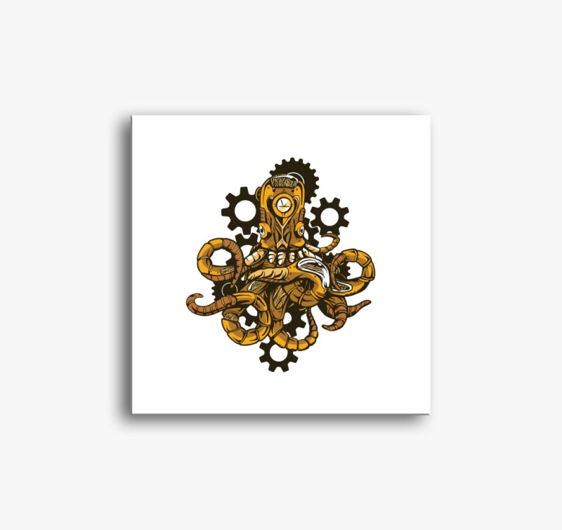 Steampunk polip slika na platnu