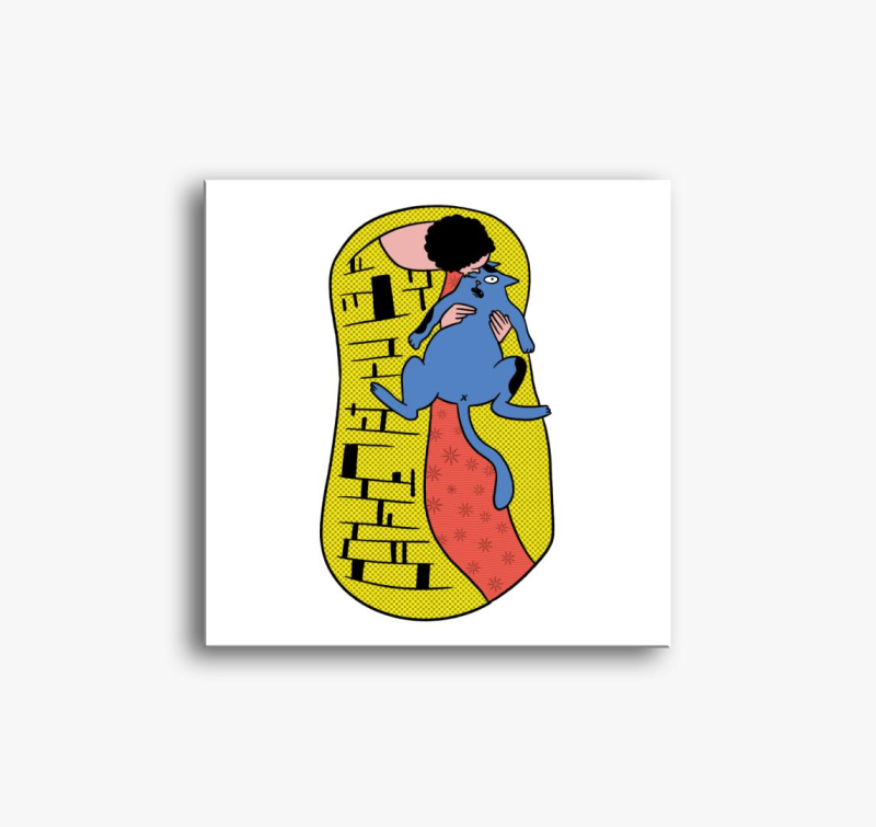 Macska slika na platnu