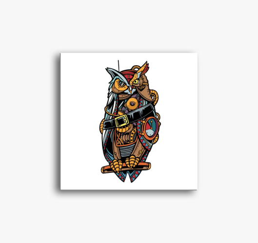 Steampunk bagoly slika na plat...