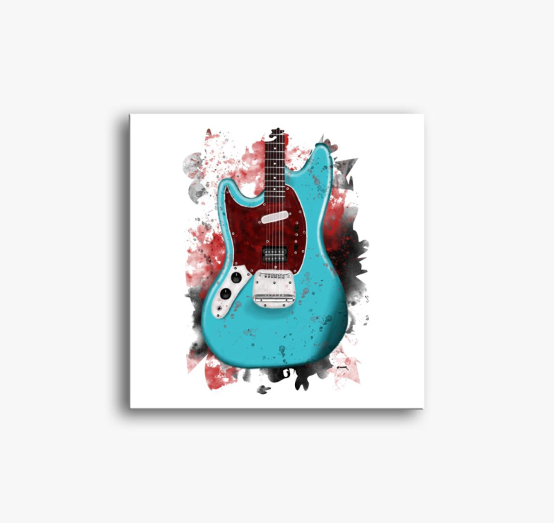 Kurt Cobain kitara slika na platnu