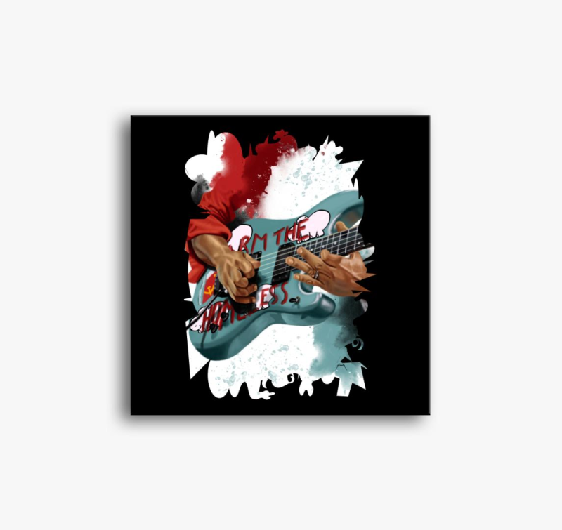 Tom Morello kitara slika na platnu