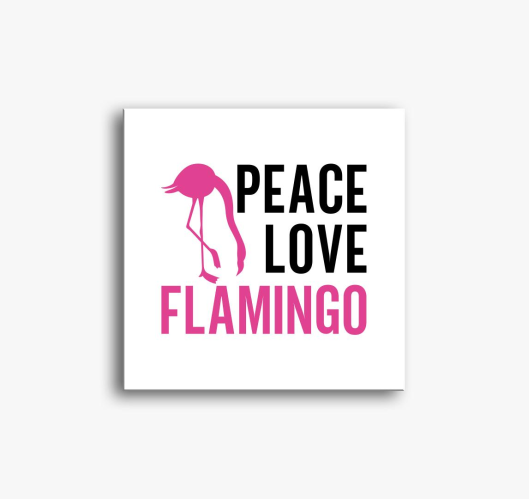 Flamingo peace slika na platnu