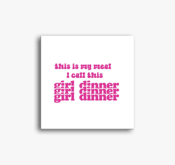 girl dinner pink slika na platnu