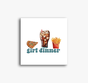 girl dinner fastfood slika na platnu