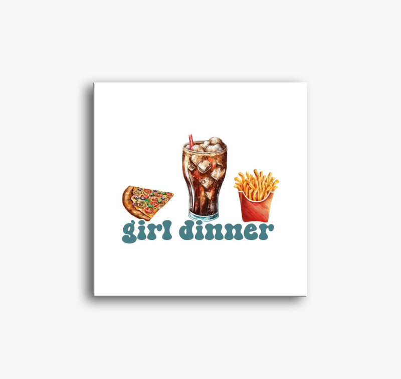 girl dinner fastfood slika na platnu
