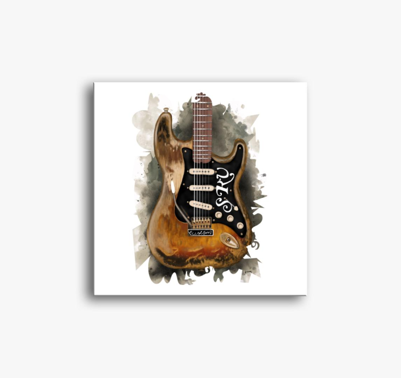 Stevie Ray Vaughan kitara slika na platnu