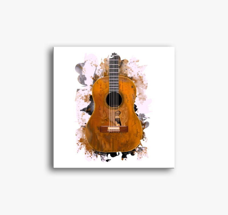 Willie Nelson Trigger Akusztikus Kitara slika na platnu