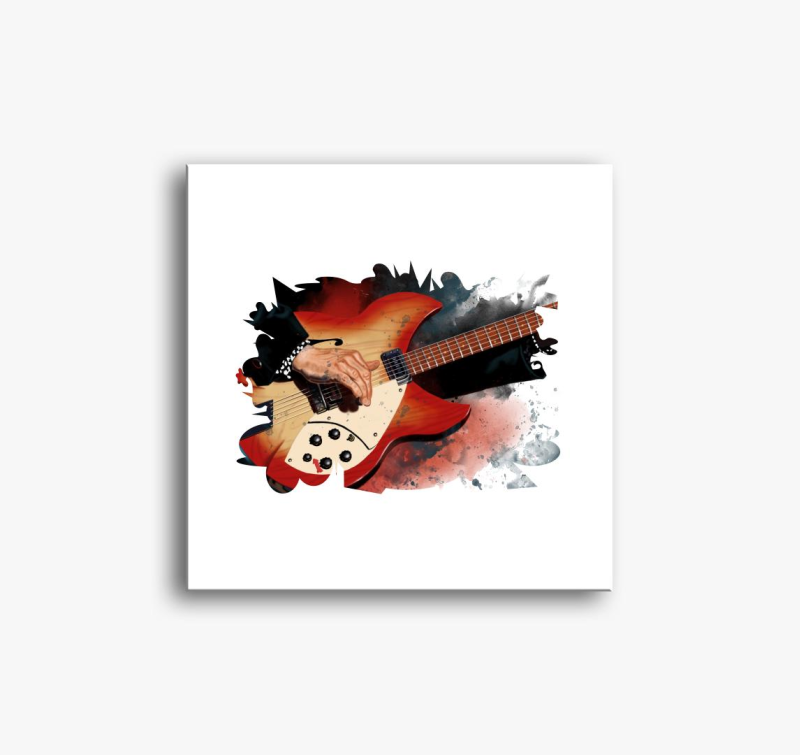 Tom Petty kitara slika na platnu