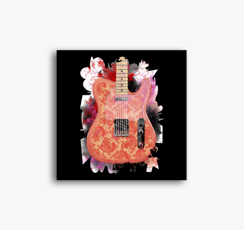 Brad Paisley kitara slika na platnu