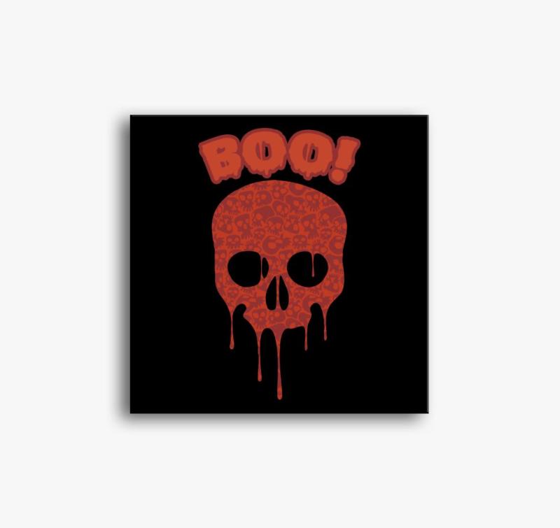 boo red skull slika na platnu