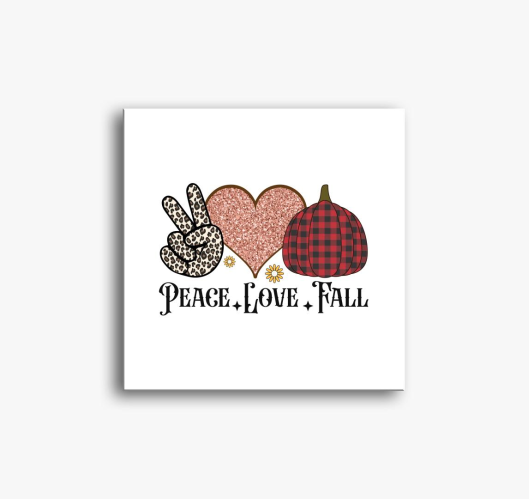 peace love fall slika na platn...