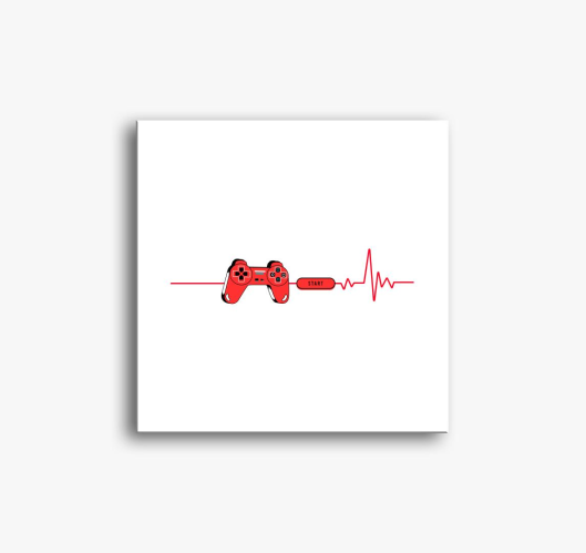 Rdeča Gamer Life slika na plat...