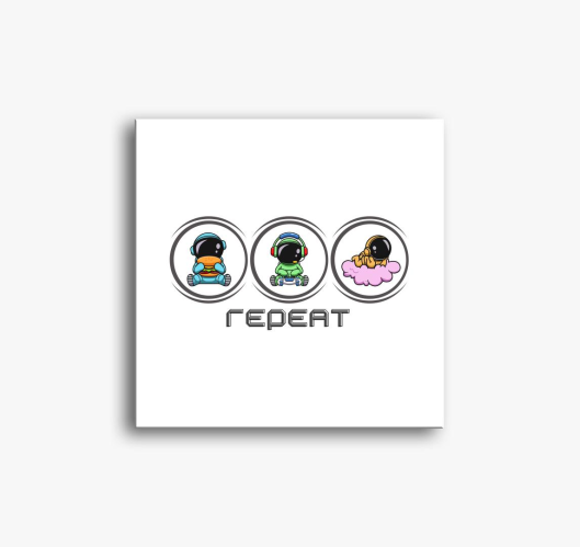 Repeat gamer slika na platnu