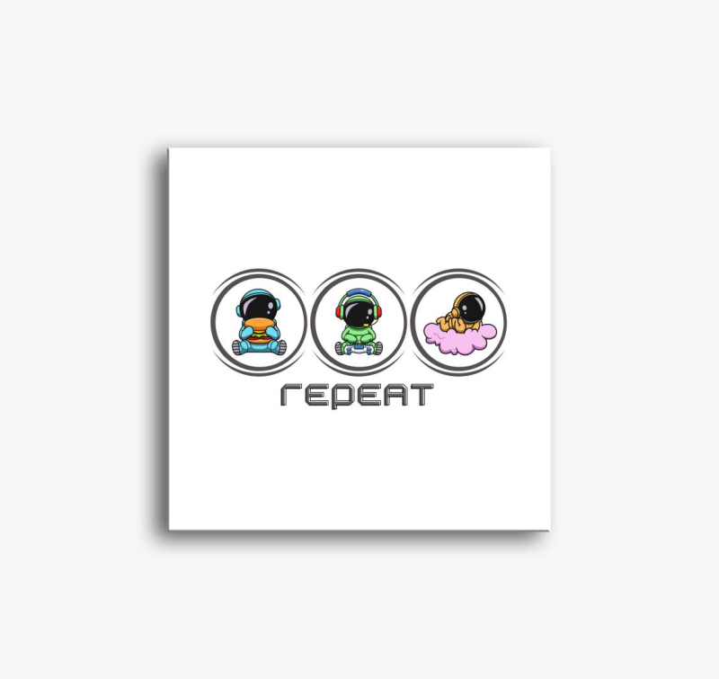 Repeat gamer slika na platnu