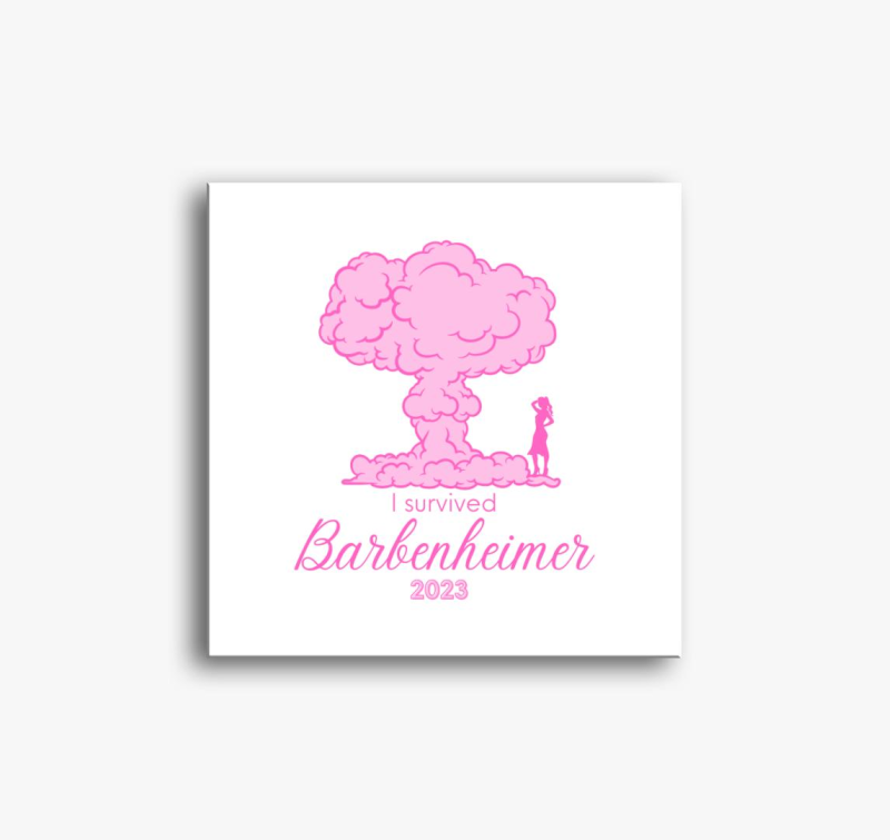 I survived Barbenheimer 2023 slika na platnu