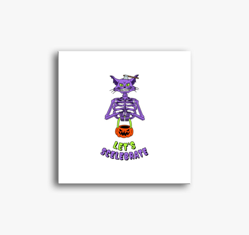 SKELETON CAT (HLWN) slika na platnu