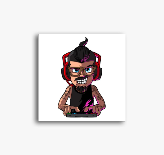 Gamer face slika na platnu