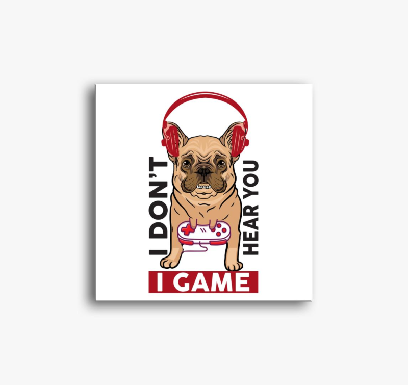 I dont hear you, i game slika na platnu